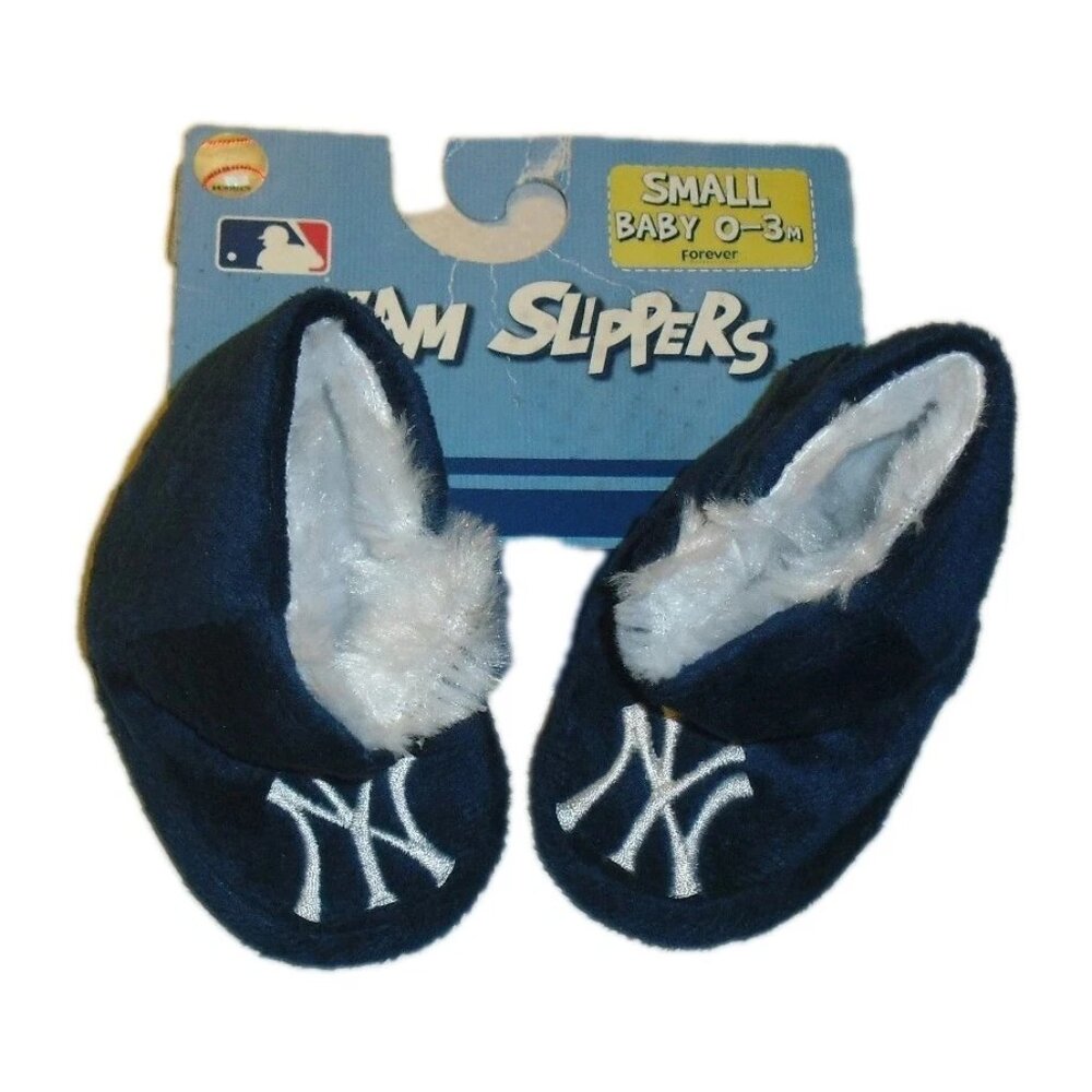 New York Yankees Baby Newborn Infant Slippers sz. Small 0-3 Months Mlb New Tags